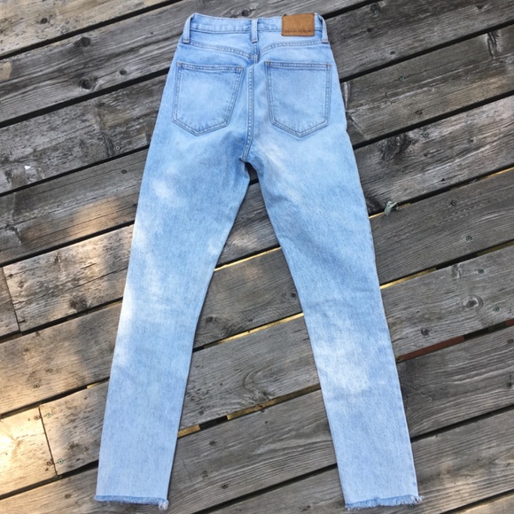Denim forum yoko high rise slim button fly distressed sz 24 - Picture 4 of 10